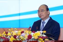 Thủ tướng Nguyễn Xuân Phúc phát biểu tại hội nghị. Ảnh: VGP.