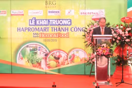 Ông Vũ Thanh Sơn - Tổng giám đốc Hapro phát biểu tại Lễ khai trương