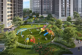 Một trong những không gian vui chơi của trẻ em, nơi phát triển toàn diện về tinh thần – thể chất – trí tuệ cho cư dân nhí