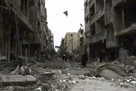 Cảnh đổ nát ở Đông Ghouta