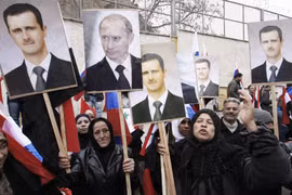 Người dân Syria ủng hộ Putin và Assad.