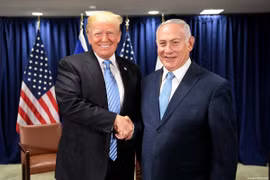 Tổng thống Mỹ Donald Trump và thủ tướng Israel Benjamin Netanyahu.