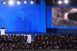 Tổng thống Nga Putin đọc Thông điệp liên bang ngày 1/3/2018 (RIA)