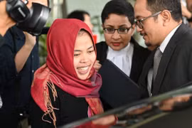 Bà Siti Aisyah, nghi phạm vừa được trả tự do. Ảnh: AFP.