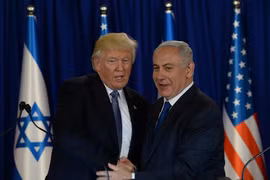 Tổng thống Mỹ và thủ tướng Israel.