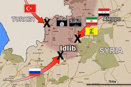 Bản đồ Idlib.