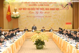 Thủ tướng phát biểu tại buổi gặp mặt các trí thức vào sáng 29/1/2019 (Nguồn: VGP)