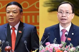 Ông Mai Văn Ninh - nguyên Ủy viên Trung ương Đảng, nguyên Bí thư Tỉnh ủy Thanh Hóa (trái) và ông Trịnh Văn Chiến - nguyên Bí thư Tỉnh ủy Thanh Hóa, bị đề nghị kỷ luật.