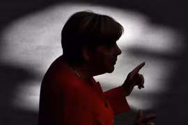 Thủ tướng Đức Angela Merkel phát biểu tại Hạ viện Quốc hội Liên bang Đức ở Berlin năm 2017. Ảnh: AFP.