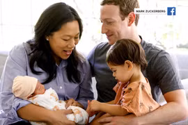 Gia đình CEO Facebook Mark Zuckerberg. Ảnh: CNBC