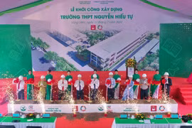 Lễ khởi công xây dựng trường THPT Nguyễn Hiếu Tự tại tỉnh Vĩnh Long