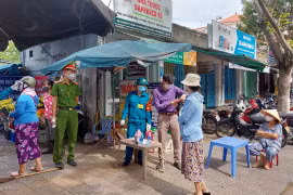 Chợ Hà Thân (quận Sơn Trà, TP Đà Nẵng), nơi bệnh nhân mắc COVID-19 thứ 1017 lui tới.
