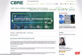 Trang web của CBRE Việt Nam cũng bỏ trống báo cáo nghiêm cứu thị trường BĐS Đà Nẵng