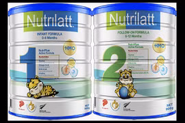 Sản phẩm sữa công thức Nutrilatt 1 và Nutrilatt 2 của Công ty TNHH MS Nutrition Pte (ảnh baohiemxahoi.vn)