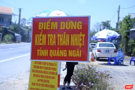 Chốt kiểm soát dịch COVID-19 trên địa bàn tỉnh Quảng Ngãi