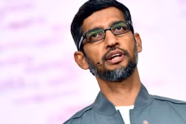 CEO Google Sundar Pichai phát biểu trong phiên thảo luận chính tại Hội nghị Google I/O. Ảnh: CNBC