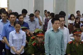 Các bị cáo bị xử lý trong giai đoạn 1 tại phiên tòa phúc thẩm đầu tháng 5-2018