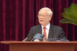 Tổng Bí thư, Chủ tịch nước Nguyễn Phú Trọng phát biểu bế mạc Hội nghị.