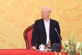 Tổng Bí thư Nguyễn Phú Trọng phát biểu tại hội nghị.