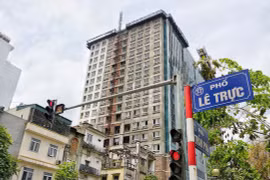Công trình vi phạm trật tự xây dựng số 8B Lê Trực.