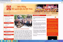 Trang web của khu di tích Đền Hùng hoàn toàn không có thông tin bằng tiếng Anh. Ảnh chụp màn hình