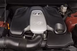 Động cơ Tau V8 xuất hiện lần đầu trên mẫu Hyundai Genesis. Ảnh: Autoblog