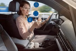 Mô phỏng quá trình hoạt động của công nghệ hỗ trợ tài xế do Bosch phát triển. Ảnh: Bosch