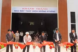 Lễ khánh thành nhà máy thủy điện Krông H’Năng. Ảnh: VOV