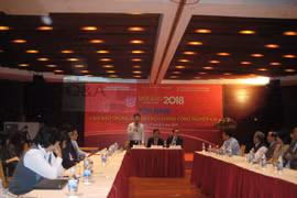 Buổi tọa đàm "Làm báo trong xu thế CMCN 4.0" trong khuôn khổ Hội báo Toàn quốc 2018.