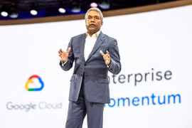 Người đứng đầu Google Cloud, ông Thomas Kurian - Ảnh: GOOGLE CLOUD