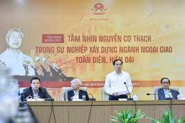 Hội thảo tại BNG nhân kỷ niệm 100 ngày sinh cố Ngoại trưởng Nguyễn Cơ Thạch. Ảnh Bộ Ngoại giao.