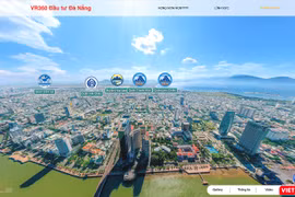 Giao diện Bản đồ số về các dự án kêu gọi đầu tư vào TP Đà Nẵng trên nền tảng thực tế ảo tại địa chỉ https://vr360.com.vn/projects/xuc-tien-dau-tu/.
