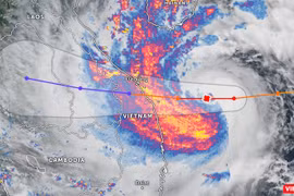 Bão Noru nhìn từ vệ tinh (nguồn zoom.earth)