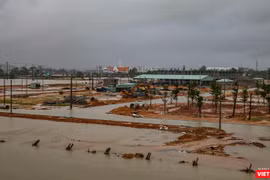 Dự án Khu phố chợ Chiên Đàn, xã Tam Đàn, huyện Phú Ninh, tỉnh Quảng Nambị ngập nặng nề khi có mưa lớn