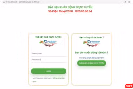 Giao diện đăng ký khám bệnh trực tuyến tại Bệnh viện Bãi Cháy (Quảng Ninh)