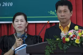 Bà Hà Linh và ông Lin Chin Chuang khi còn ở Lâm Đồng - Ảnh: Lâm Viên