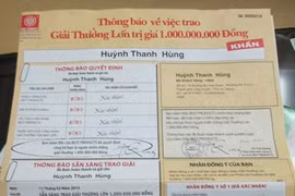 Bản thông báo ông Hùng nhận được