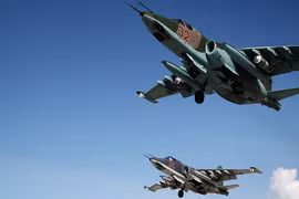Chiến đấu cơ Su-25 của Nga xuất kích trên bầu trời Syria