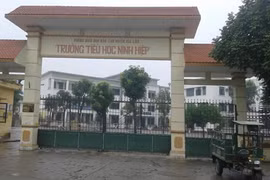 Đa số học sinh 2 trường tiểu học và THCS Ninh Hiệp đã trở lại trường học. Ảnh: Võ Hải.