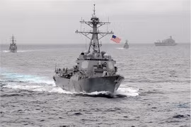 Tàu khu trục tên lửa dẫn đường USS Lassen của Mỹ. Ảnh: US Navy