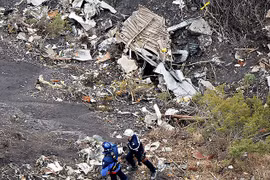 Hiện trường vụ tai nạn máy bay Germanwings