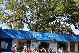 Chuỗi cửa hàng kinh doanh sữa TH thuê tại khu đất vàng số 4-6 Chùa Bộc. Ảnh: Vũ Quang