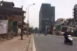 Đường Trần Phú kéo dài (Ba Đình) vừa mới được thông xe đầu tháng 2 vừa qua...