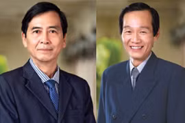 Ông Trần Quốc Hải thay ông Nguyễn Phước Minh (trái) làm Chủ tịch Hội đồng Quản trị Saigonbank.