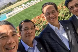 Bức ảnh "tự sướng" cùng các nguyên thủ ASEAN được Thủ tướng Singapore đăng trên trang cá nhân. Ảnh: Facebook Thủ tướng Singapore Lý Hiển Long.