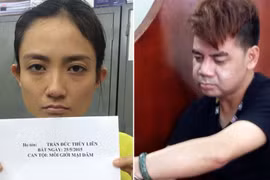 Trần Đức Thùy Liên và Hà “pê đê”. Ảnh CAND.