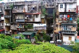 Một góc khu tập thể Thành Công. 