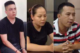 Các đối tượng bị bắt giữ tại CQĐT. Từ trái qua: Leong, Cúc, Trung - Ảnh: Ngọc Lê