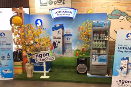 Lothamilk hiện cung cấp ra thị trường các sản phẩm được làm từ sữa với thương hiệu Long Thành như sữa tươi, sữa chua uống Yaourt và bánh kẹo (Nguồn: Lothamilk)