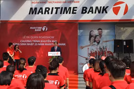 Ông Trần Anh Tuấn - Chủ tịch Maritime Bank phát biểu tại roadshow mừng sinh nhật 25 năm của ngân hàng vào đầu tháng 8.